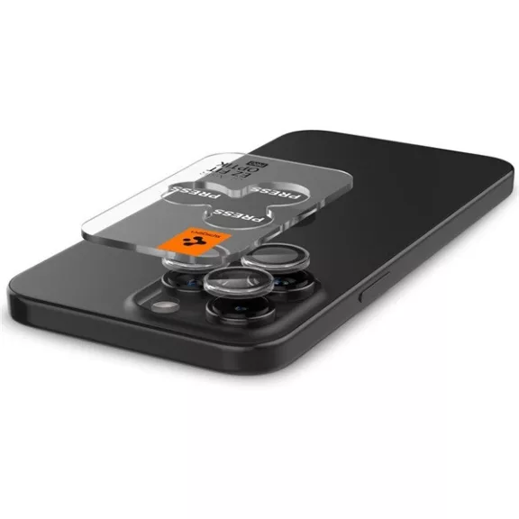 Spigen Glas.tR EZ Fit Optik Pro Apple iPhone 14 Pro / 14 Pro Max / 15 Pro / 15 Pro Max / 16 Pro / 16 Pro Max / 17 Pro / 17 Pro Max, Tempered kameralencse-védő fólia (2db)