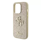 Guess Glitter Script Big 4G Apple iPhone 15 Pro hátlap tok, arany