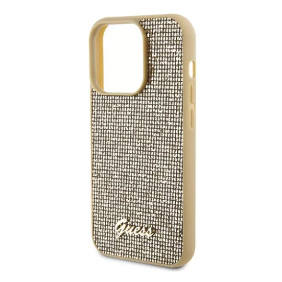 Guess Disco Metal Script Apple iPhone 15 Pro hátlap tok, arany