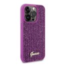 Guess Disco Metal Script Apple iPhone 15 Pro hátlap tok, fuksia