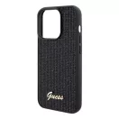 Guess Disco Metal Script Apple iPhone 15 Pro hátlap tok, fekete