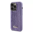 Guess Sequin Script Metal Apple iPhone 15 Pro hátlap tok, lila