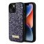 Guess Rhinestone Metal Logo Apple iPhone 15 hátlap tok, lila