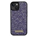 Guess Rhinestone Metal Logo Apple iPhone 15 hátlap tok, lila