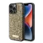 Guess Rhinestone Metal Logo Apple iPhone 15 Pro Max hátlap tok, sárga
