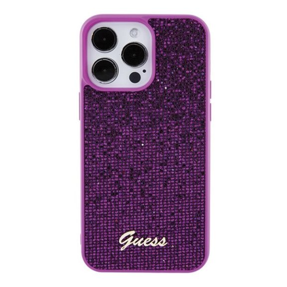 Guess Disco Metal Script Apple iPhone 15 Pro Max hátlap tok, fuksia