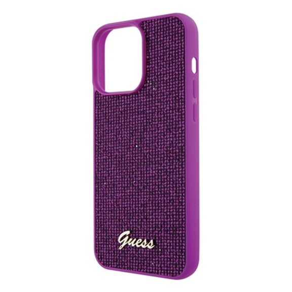 Guess Disco Metal Script Apple iPhone 15 Pro Max hátlap tok, fuksia