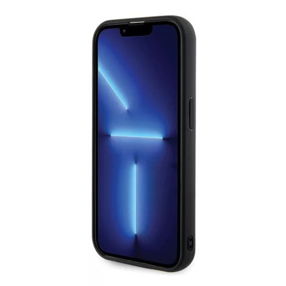 Guess Quilted Metal Logo Apple iPhone 15 Pro Max hátlap tok, fekete