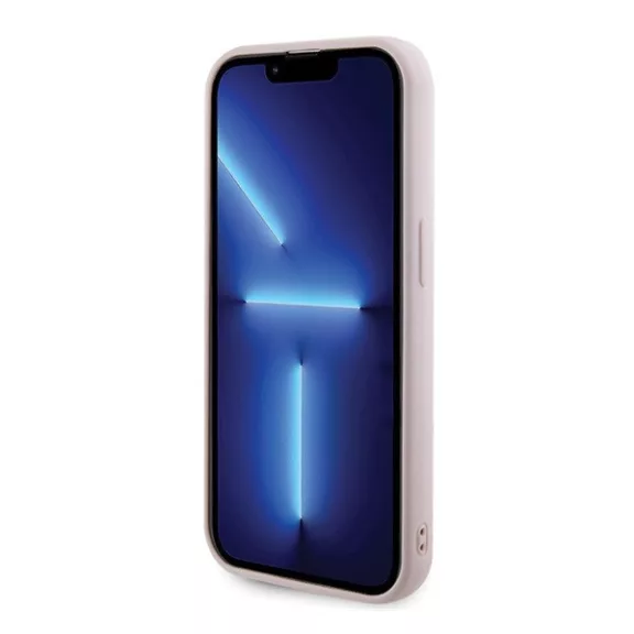 Guess Quilted Metal Logo Apple iPhone 15 Pro Max hátlap tok, rózsaszín