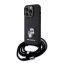 Karl Lagerfeld Crossbody Saffiano Metal Pin Karl & Choupette Apple iPhone 15 Pro hátlap tok, fekete