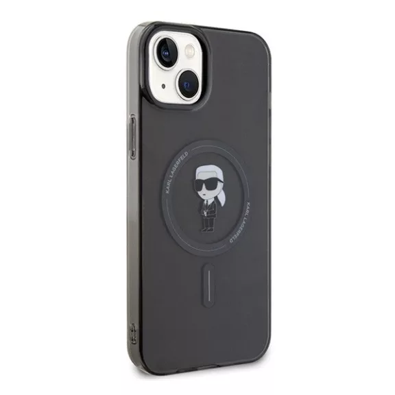 Karl Lagerfeld IML Ikonik MagSafe Apple iPhone 15 Plus hátlap tok, fekete