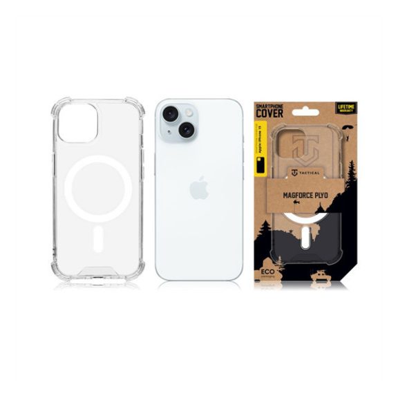 Tactical MagForce Plyo Apple iPhone 15 MagSafe tok, átlátszó