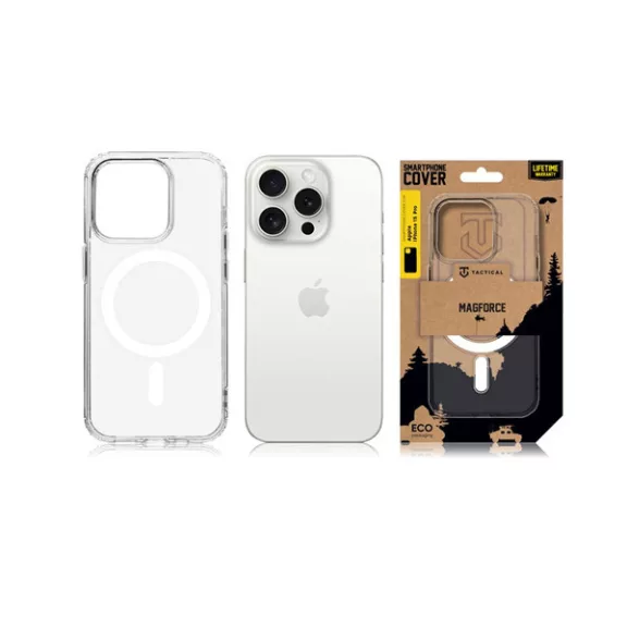 Tactical MagForce Apple iPhone 15 Pro MagSafe tok, átlátszó