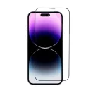Apple iPhone 15 Plus / iPhone 16 Plus 5D Full Glue hajlított tempered glass kijelzővédő üvegfólia felhelyezőkerettel, fekete