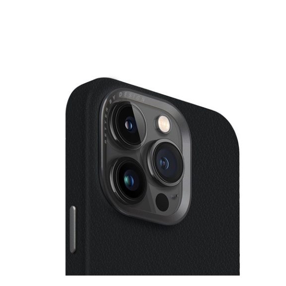 Uniq Lyden Apple iPhone 15 Pro Magsafe Bőr tok, fekete