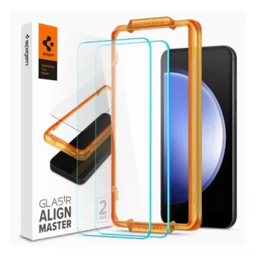   Spigen AlignMaster Glas.tR Samsung Galaxy S23 FE Tempered kijelzővédő fólia (2db)