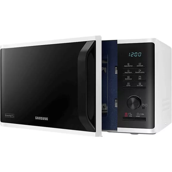 Samsung MG23K3515AW/EO Szabadonálló grill mikrohullámú sütő Browning Plus funkcióval 23 L, fehér
