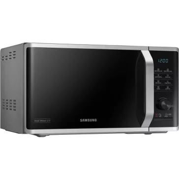 Samsung MG23K3575AS/EO Szabadonálló grill mikrohullámú sütő Heat Wave grillrendszerrel 23 L, ezüst