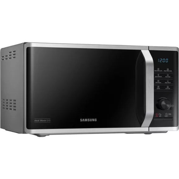 Samsung MG23K3575AS/EO Szabadonálló grill mikrohullámú sütő Heat Wave grillrendszerrel 23 L, ezüst
