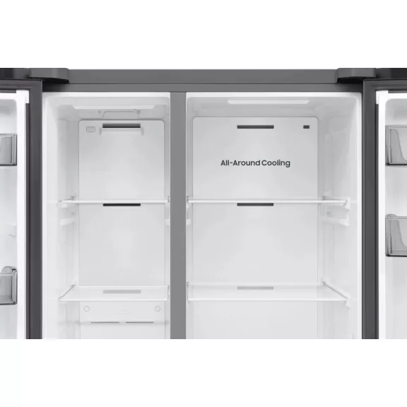 Samsung RS70F65QETEO Side-by-Side hűtőszekrény AI Energia üzemmóddal 659 L, matt metál Samsung RS70F65QETEO Side-by-Side hűtőszekrény AI Energia üzemmóddal 659 L, matt metál