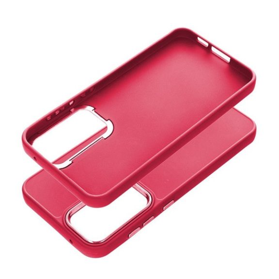 Frame Samsung Galaxy S23 FE közepesen ütésálló tok kameravédő kerettel, magenta