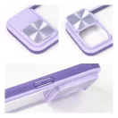 Slider Samsung S23 FE, kameravédős szilikon tok, lila