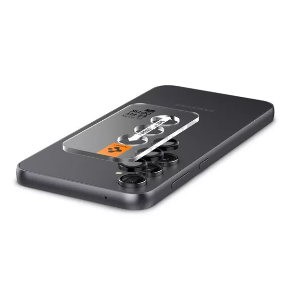 Spigen Glas.tR SLIM EZ Fit Optik Pro Samsung Galaxy S23 FE Tempered kameralencse-védő fólia felhelyező kerettel, fekete (2db)