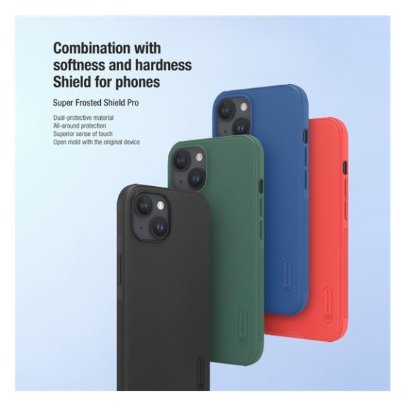 Nillkin Super Frosted Shield Pro Apple iPhone 15 műanyag tok, fekete