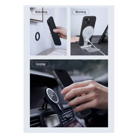 Nillkin Super Frosted Shield Pro Mágneses Apple iPhone 15 műanyag tok, fekete