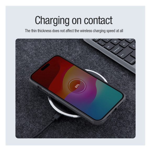 Nillkin Super Frosted Shield Pro Mágneses Apple iPhone 15 műanyag tok, fekete