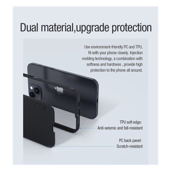 Nillkin Super Frosted Shield Pro Mágneses Apple iPhone 15 műanyag tok, fekete