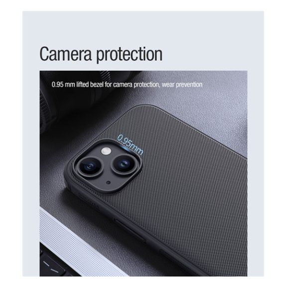 Nillkin Super Frosted Shield Pro Mágneses Apple iPhone 15 műanyag tok, fekete