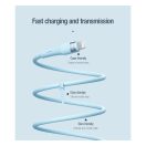 Nillkin Flowspeed USB-C / Lightning  szilikon kábel, 27W, 1,2m, kék