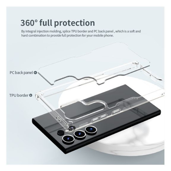 Nillkin Nature PRO Samsung Galaxy S24 Ultra szilikon tok, átlátszó