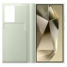 Samsung Galaxy S24 Ultra Smart View Wallet gyári tok, Világos zöld, EF-ZS928CGEG