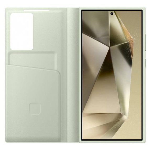 Samsung Galaxy S24 Ultra Smart View Wallet gyári tok, Világos zöld, EF-ZS928CGEG