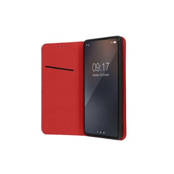 Smart Pro bőr flip tok Xiaomi Redmi Note 13 Pro 5G , bordó
