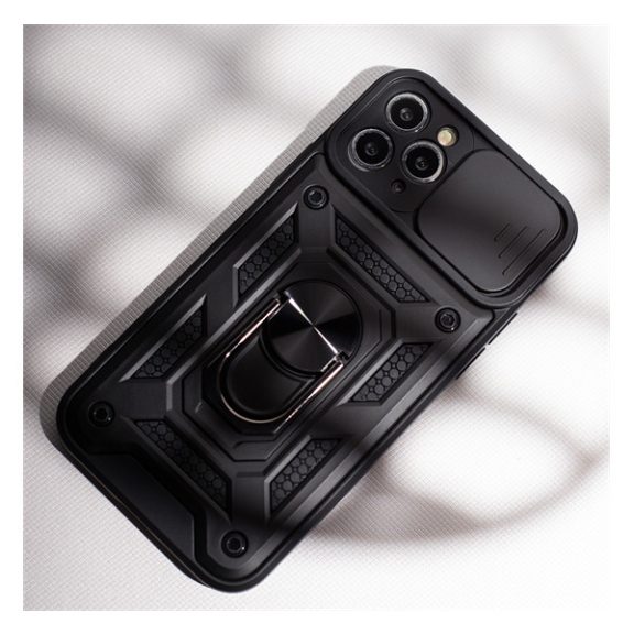 Defender Slide iPhone 15 ütésálló tok, fekete