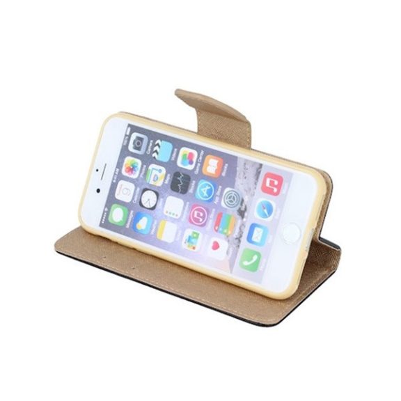 Fancy Samsung Galaxy A25 5G flip tok, fekete-arany