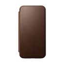 Nomad Modern Leather Folio iPhone 15 Pro flip tok, barna