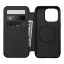 Nomad Modern Leather Folio iPhone 15 Pro flip tok, barna