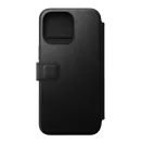 Nomad Modern Leather Folio iPhone 15 Pro Max flip tok, fekete
