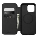 Nomad Modern Leather Folio iPhone 15 Pro Max flip tok, fekete