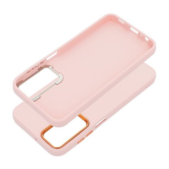 Frame Samsung Galaxy A15 5G közepesen ütésálló tok kameravédő kerettel, rózsaszín