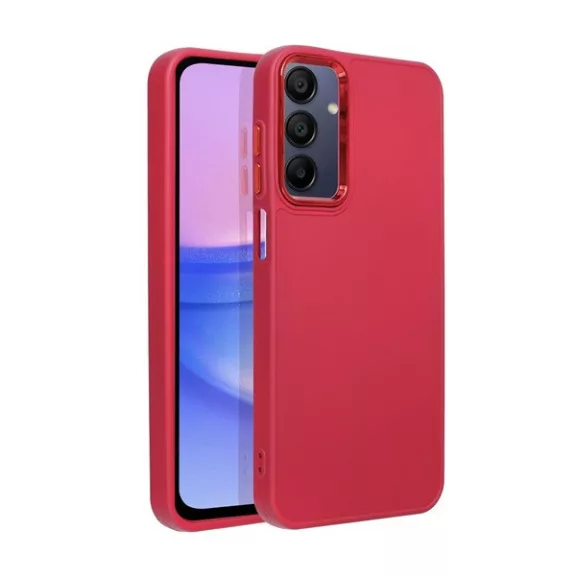 Frame Samsung Galaxy A15 5G közepesen ütésálló tok kameravédő kerettel, magenta