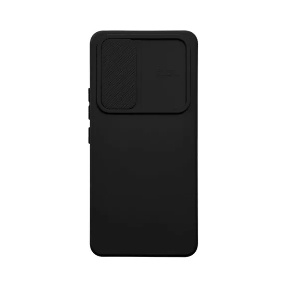 Slide Samsung Galaxy A15 5G, kameravédős szilikon tok, fekete