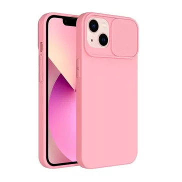   Slide Samsung Galaxy A15 5G, kameravédős szilikon tok, rózsaszín