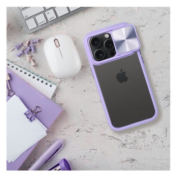 Slider Samsung Galaxy A15 5G kameravédős szilikon tok, fekete