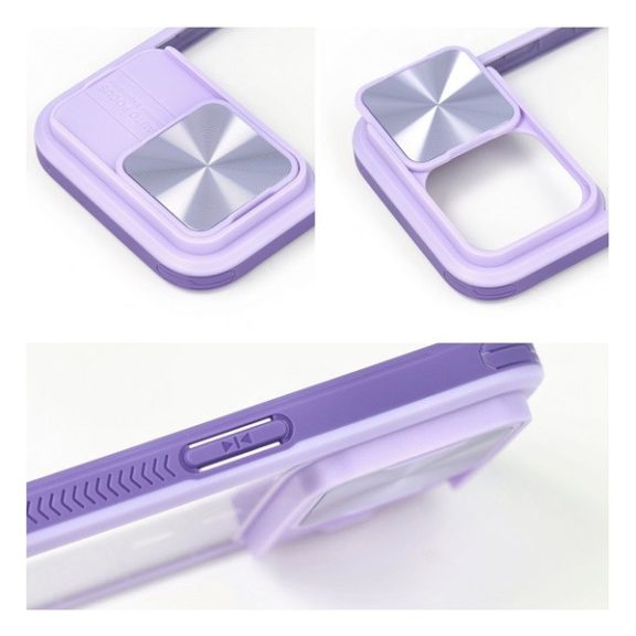 Slider Samsung Galaxy A15 5G kameravédős szilikon tok, fekete