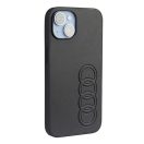 Audi Synthetic Leather Apple iPhone 13 / 14 / 15 tok, fekete